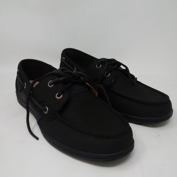 women's koifish boat shoe black